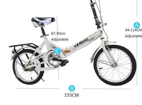 Mini Vélo Pliant Léger de 20 Pouces, Petit Vélo Portable, Voiture d’étudiant de Vélo