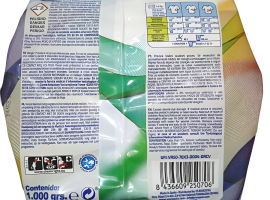 Lessive en poudre Arun 16 doses 1kg.