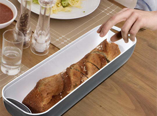 Boîte à pain avec couteau et planche – Collection Black bambou