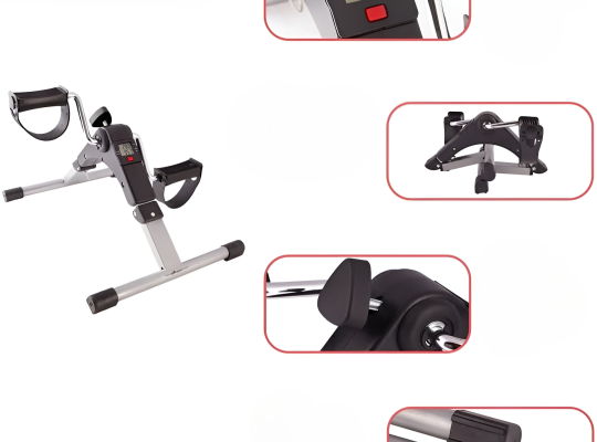 Mini Vélo d’Appartement à Pédale Pliable pour Entraîner Jambes Bras Pédalier Vélo d’exercice Cardio